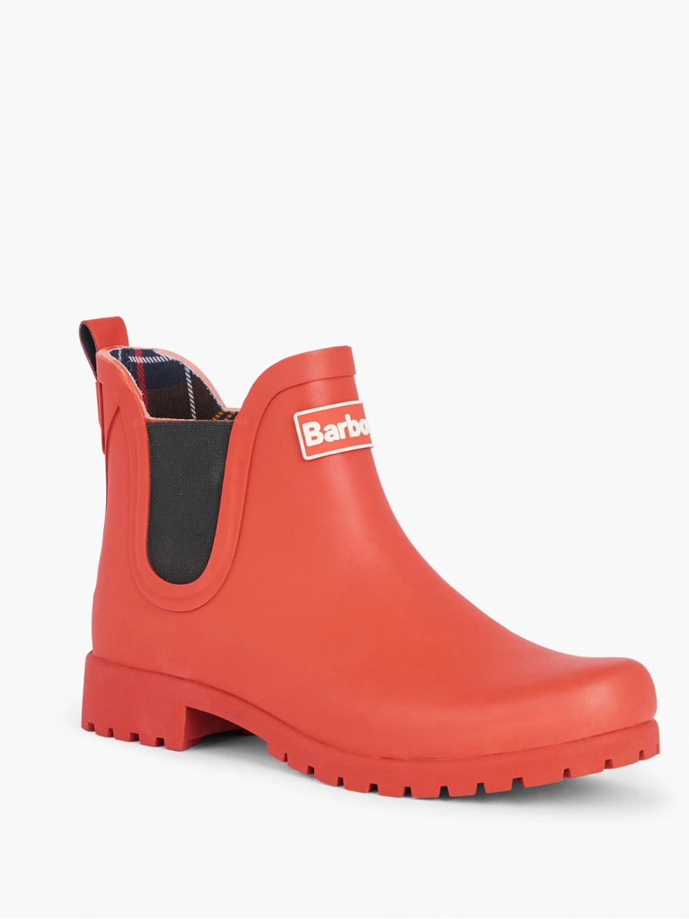 Anthropologie x BARBOUR WILTON Chelsea RAIN BOOTS Wellies Sz 8 Orange